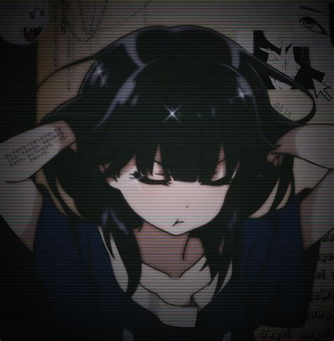 dark anime pfp|dark pfp anime girl.